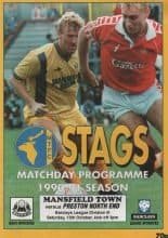 Mansfield Town v Preston North End 13-Oct-1990
