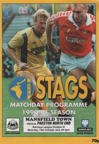 Mansfield Town v Preston North End 13-Oct-1990