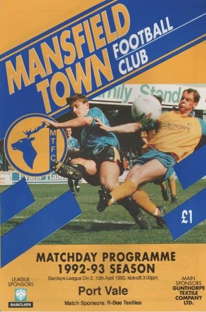 Mansfield Town v Port Vale 10-Apr-1993