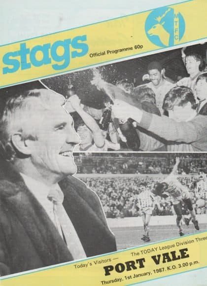 Mansfield Town v Port Vale 01-Jan-1987