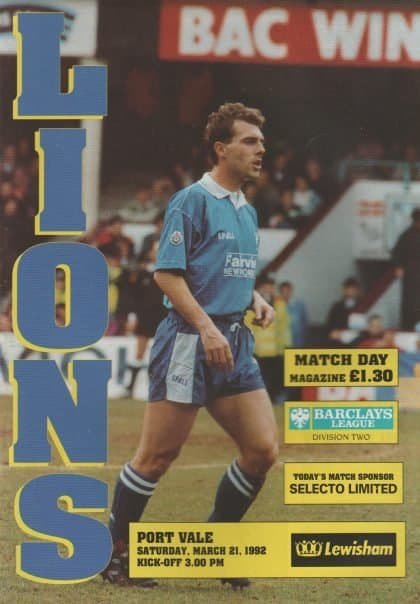 Millwall v Port Vale 21-Mar-1992