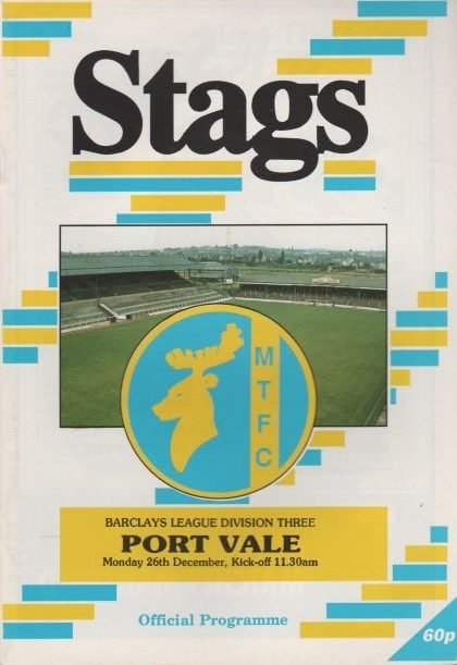 Mansfield Town v Port Vale 26-Dec-1988