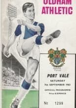 Oldham Athletic v Port Vale  07-Sep-1963