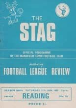 Mansfield Town v Reading 11-Jan-1969