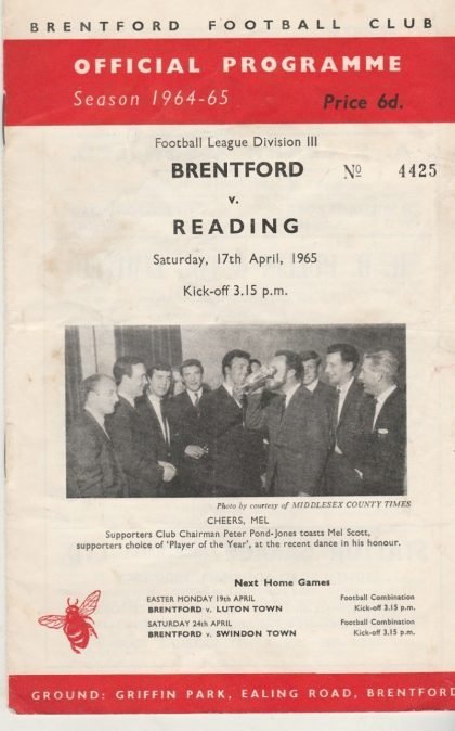 Brentford v Reading 17-Apr-1965