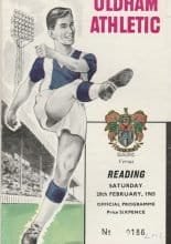 Oldham Athletic v Reading 20-Feb-1965