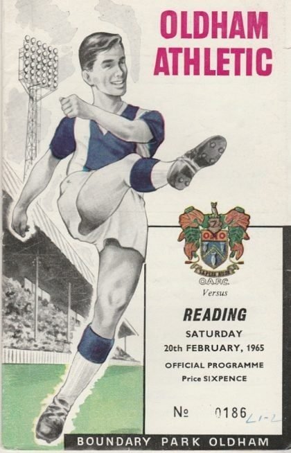 Oldham Athletic v Reading 20-Feb-1965