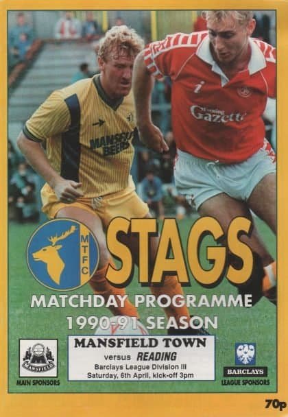 Mansfield Town v Reading  06-Apr-1991