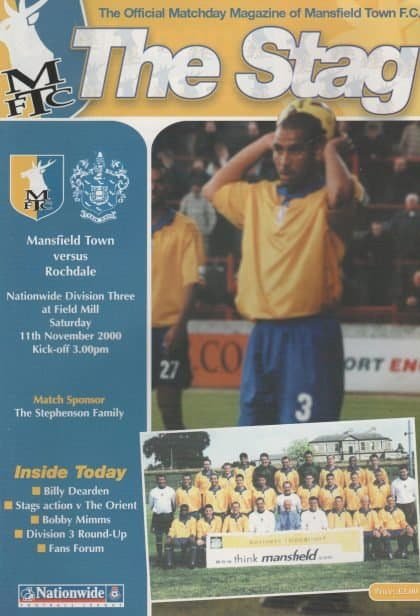 Mansfield Town v Rochdale  11-Nov-2000