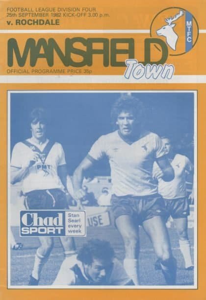 Mansfield Town v Rochdale 25-Sep-1982