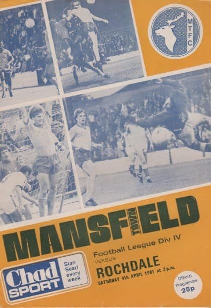 Mansfield Town v Rochdale 04-Apr-1981