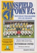 Mansfield Town v Rotherham United 03-Mar-1992
