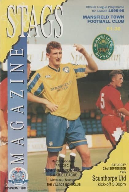 Mansfield Town v Scunthorpe United 23-Sep-1995