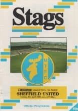 Mansfield Town v Sheffield United  04-Apr-1989