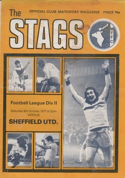 Mansfield Town v Sheffield United  08-Oct-1977
