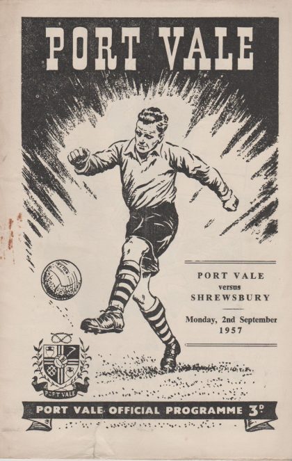 Port Vale v Shrewsbury Town  02-Sep-1957