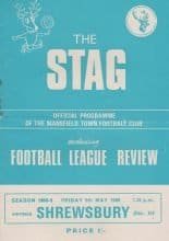 Mansfield Town v Shrewsbury Town 09-May-1969
