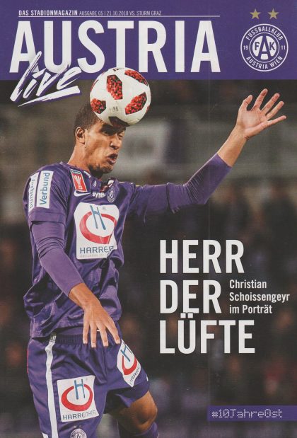 Austria Vienna v Sturm Graz  21-Oct-2018