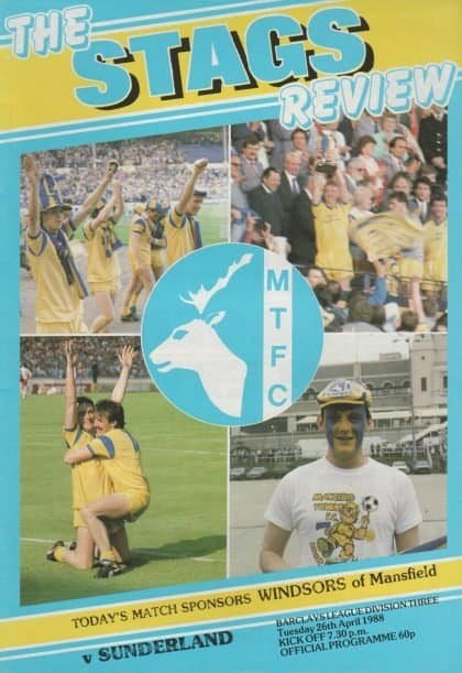 Mansfield Town v Sunderland 26-Apr-1988