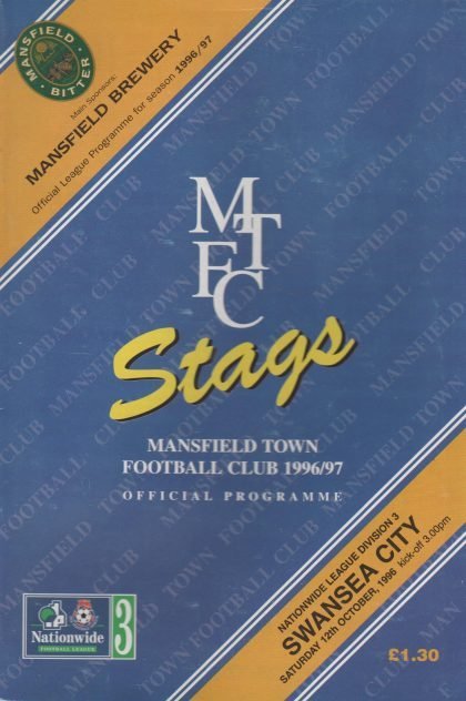 Mansfield Town v Swansea City 12-Oct-1996