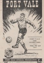 Port Vale v Swansea Town  19-Apr-1957