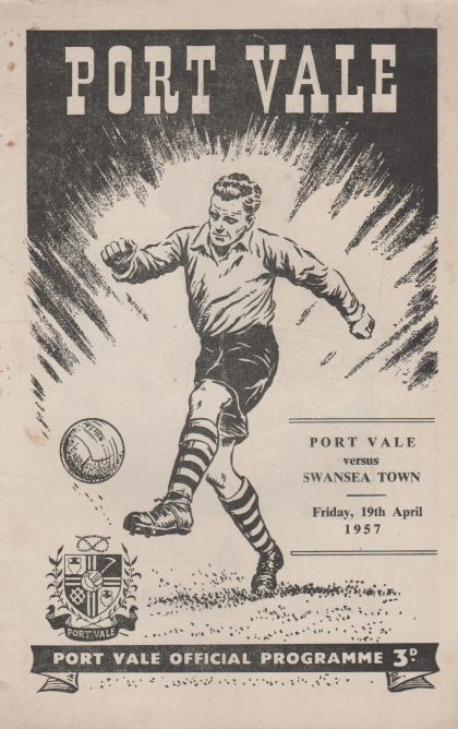 Port Vale v Swansea Town  19-Apr-1957