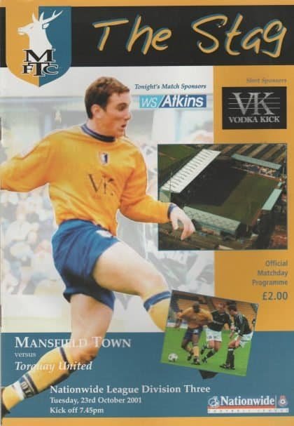 Mansfield Town v Torquay United 23-Oct-2001