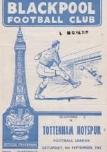Blackpool v Tottenham Hotspur 08-Sep-1962