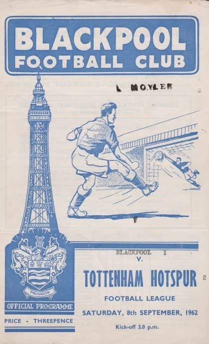 Blackpool v Tottenham Hotspur 08-Sep-1962