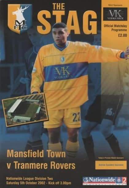 Mansfield Town v Tranmere Rovers  05-Oct-2002