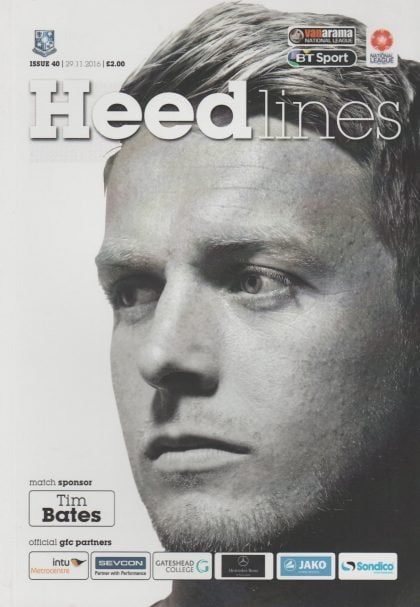 Gateshead v Tranmere Rovers 29-Nov-2016
