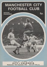 Manchester City v Valencia 13-Sep-1972