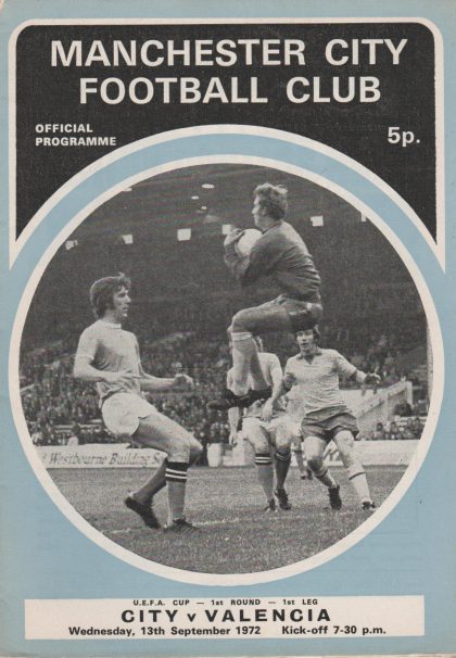Manchester City v Valencia 13-Sep-1972