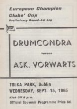 Drumcondra vs ASK Vorwarts 15-Sep-1965