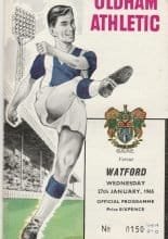 Oldham Athletic v Watford 27-Jan-1965