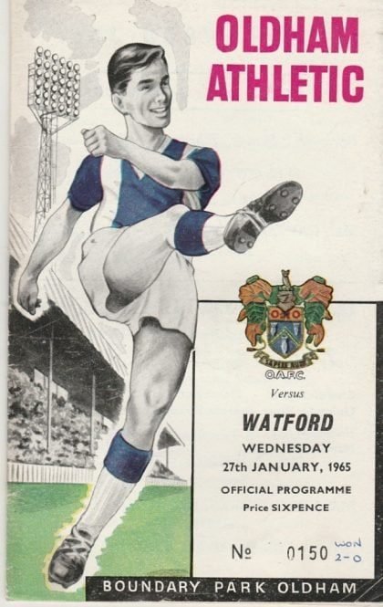 Oldham Athletic v Watford 27-Jan-1965