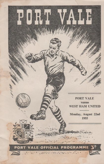 Port Vale v West Ham United 22-Aug-1955