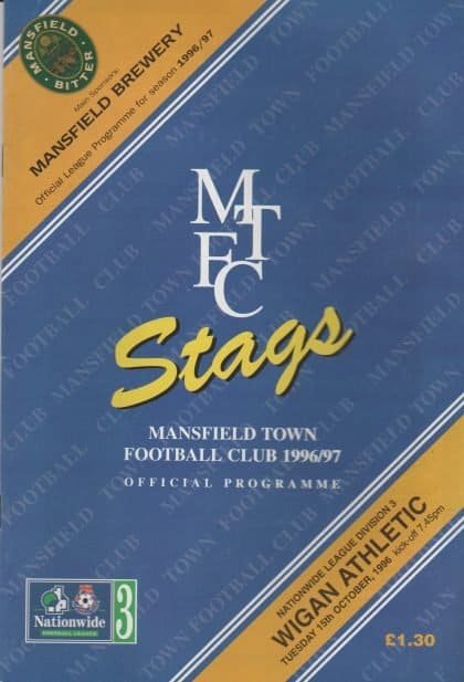 Mansfield Town v Wigan Athletic  15-Oct-1996