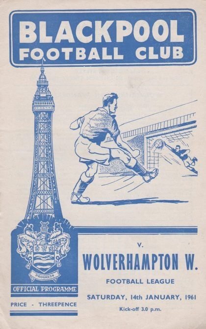 Blackpool v Wolverhampton Wanderers 14-Jan-1961