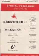 Brentford v Wrexham 04-Sep-1962