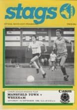 Mansfield Town v Wrexham  07-Sep-1985