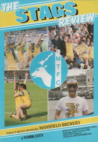 Mansfield Town v York City  13-Feb-1988