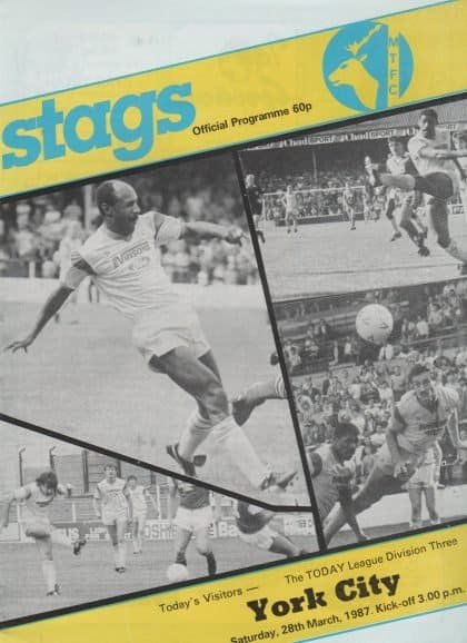 Mansfield Town v York City 28-Mar-1987