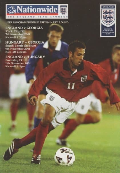 England u19 v Hungary u19  11-Nov-2001