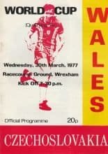 Wales v Czechoslovakia 30-Mar-1977
