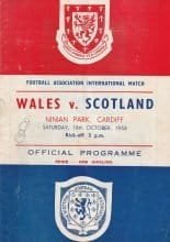 Wales v Scotland 18-Oct-1958