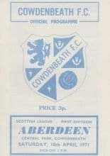 Cowdenbeath v Aberdeen 10-Apr-1971