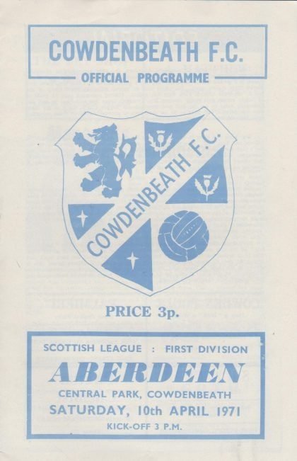 Cowdenbeath v Aberdeen 10-Apr-1971
