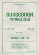 Burscough v Accrington Stanley  13-Feb-1982