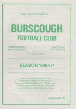 Burscough v Accrington Stanley  20-Sep-1980